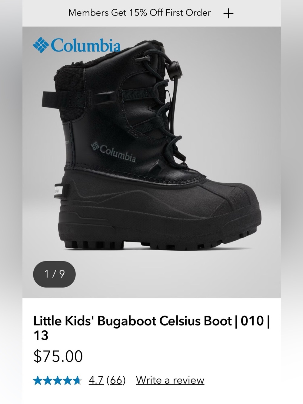 Columbia Little Kids' Bugaboot Celsius Boot
